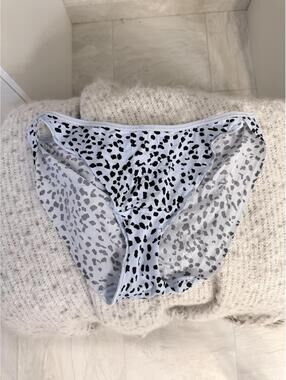 Animal Print Blue Panty Worn